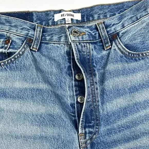RE/DONE 70s Stove Pipe Jeans Favorite Bleu